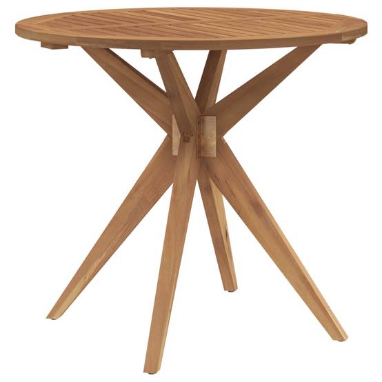 Table de jardin - Table Extérieure - Table De Patio ronde Ø85x75 cm bois d'acacia solide-JU13701 - Image 5