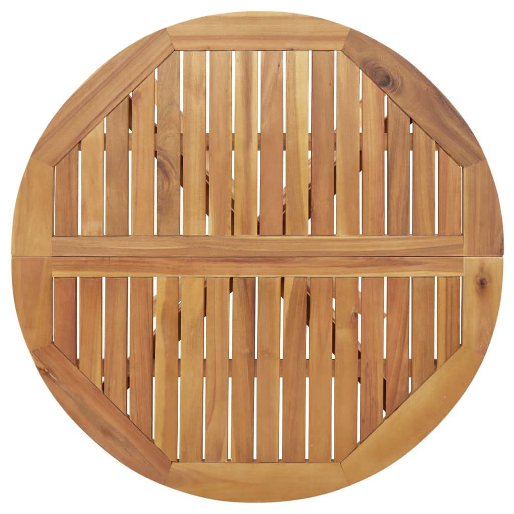Table de jardin - Table Extérieure - Table De Patio ronde Ø85x75 cm bois d'acacia solide-JU13701 - Image 6
