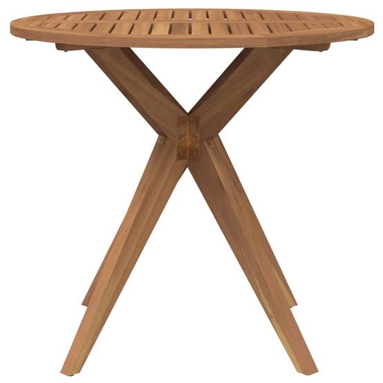 Table de jardin - Table Extérieure - Table De Patio ronde Ø85x75 cm bois d'acacia solide-JU13701 - Image 4