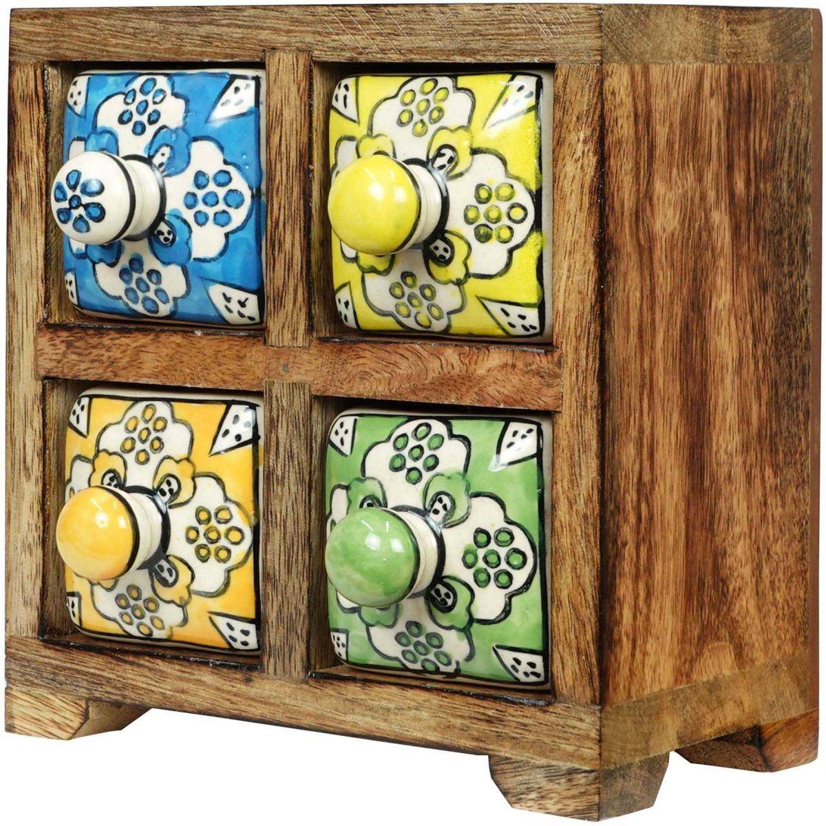Origen - Petit meuble de rangement 4 tiroirs colorés Origen - Imagen 1