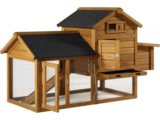 Poulailler "poulette" Avec Pondoir En Bois - Marron -habitat Et Jardin - Image 4