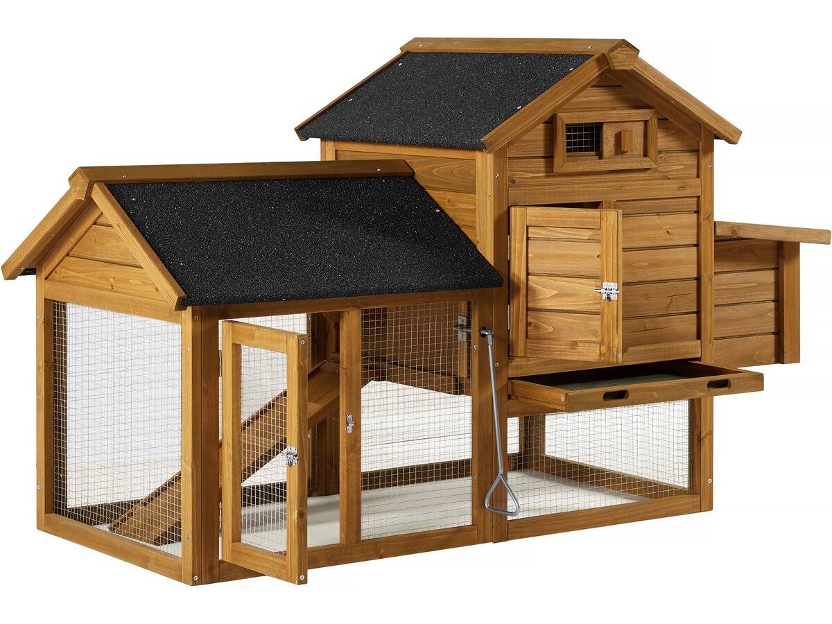 Poulailler "poulette" Avec Pondoir En Bois - Marron -habitat Et Jardin - Image 4