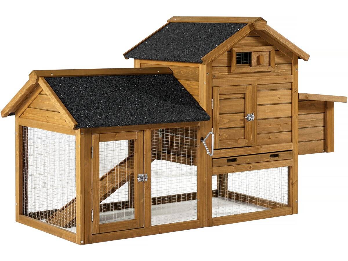 Poulailler "poulette" Avec Pondoir En Bois - Marron -habitat Et Jardin - Image 1