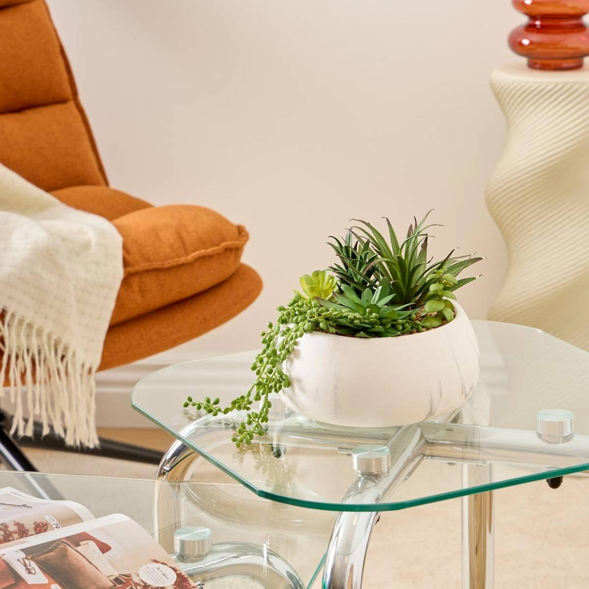 Plante Grasse Artificielle "Jesty" 21cm Multicolore - Image 3