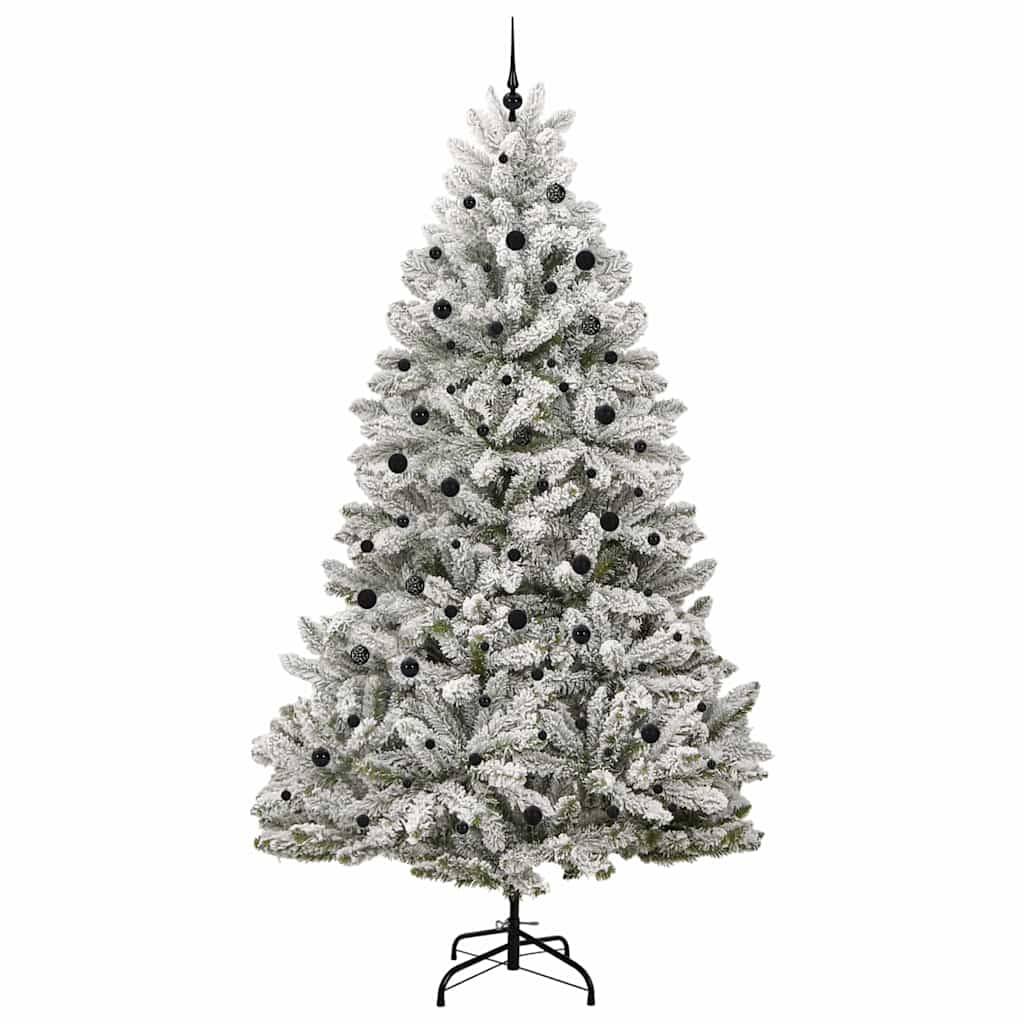 ComfortXL - Très Grand Sapin de Noël Floqué 300 cm, Prêt à Poser avec Lumières LED et 120 Décorations – ComfortXL Outdoor Living - Image 4