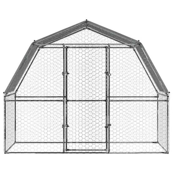 Vidaxl - Cage à poules avec toit et porte argenté acier galvanisé vidaXL 3294910 - Image 5