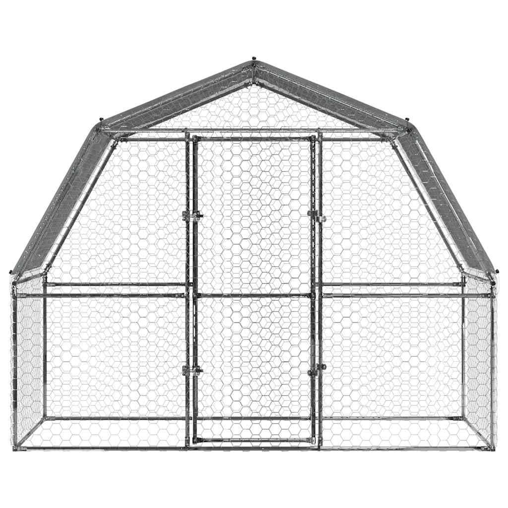 Vidaxl - Cage à poules avec toit et porte argenté acier galvanisé vidaXL 3294910 - Image 5