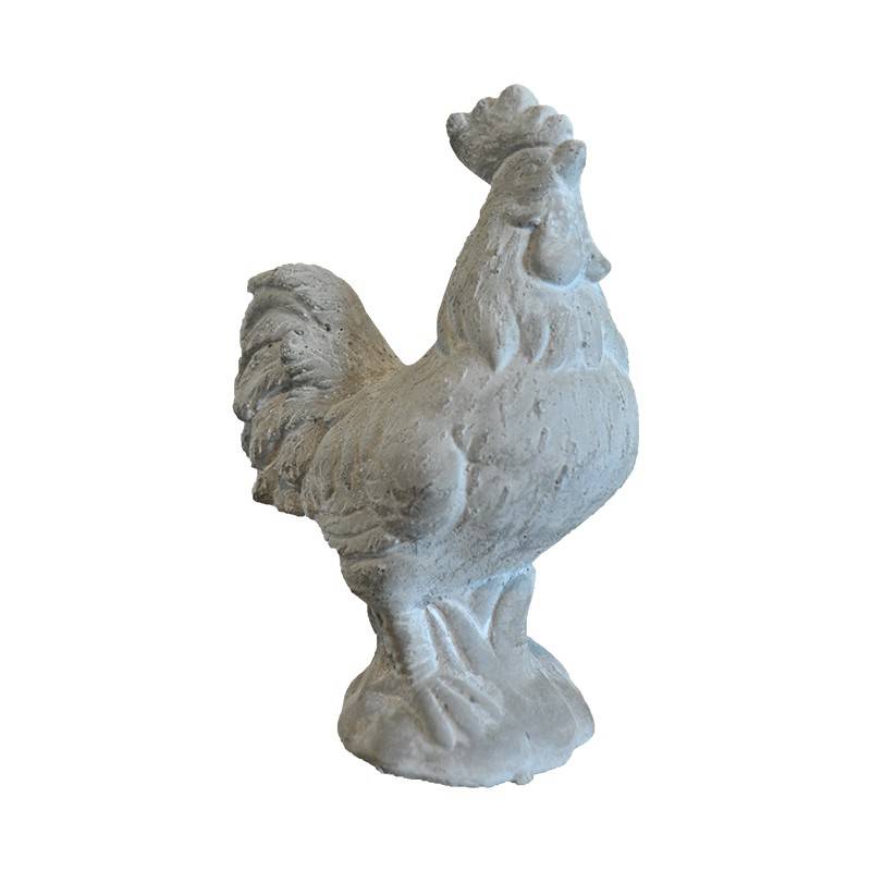 La Grande Prairie - Petit coq ciment 10x05x13cm - Image 1