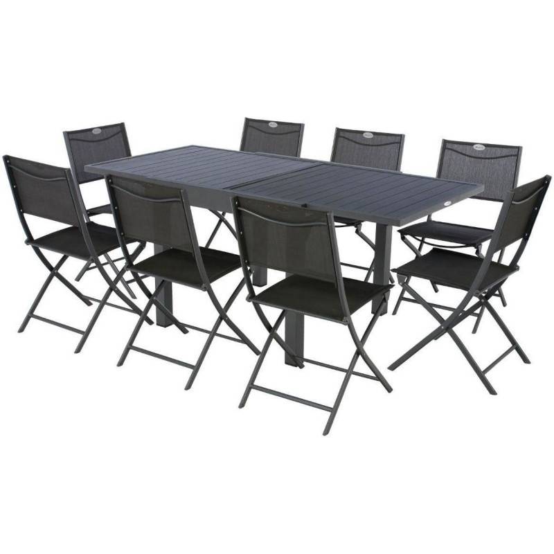 Hesperide - Table de jardin extensible "Piazza" graphite 8 places en aluminium traité époxy Hespéride - Image 6