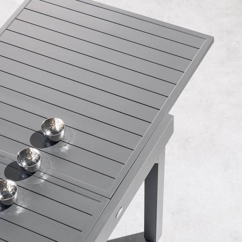 Hesperide - Table de jardin extensible "Piazza" graphite 8 places en aluminium traité époxy - Hespéride - Imagen 8