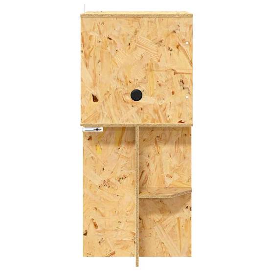 Terrarium Tour Bois OSB pour Reptiles et Amphibiens Porte en Verre 40x40x90 cm Marron - ComfortXL Outdoor Living - Image 9