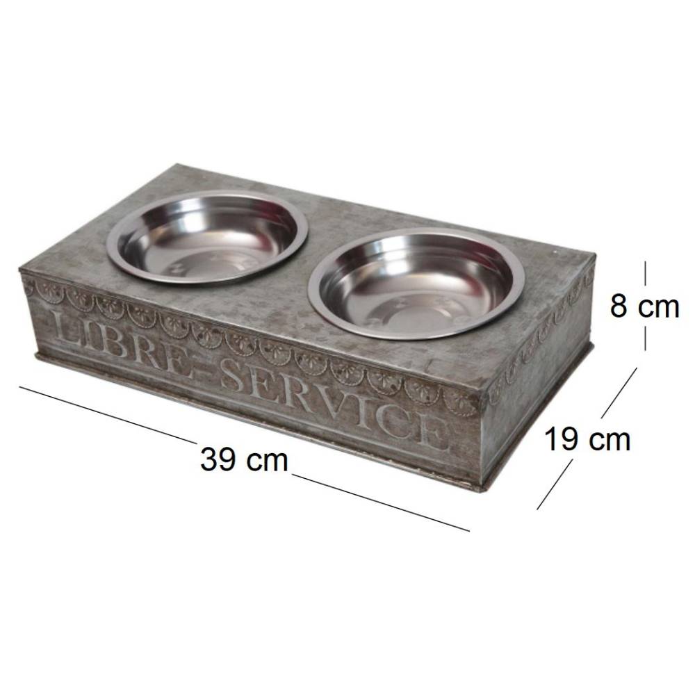 Antic Line Creations - Gamelle double en zinc Libre service 36 cm Antic Line Créations - Imagen 2