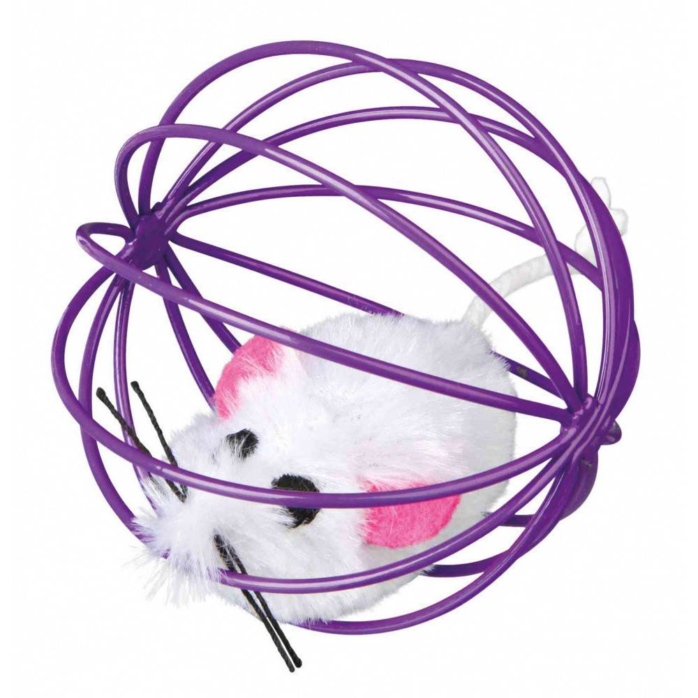 4 Souris avec balle métal  ø 6 cm Coloris: aléatoires  jouet Pour chat - Imagen 4
