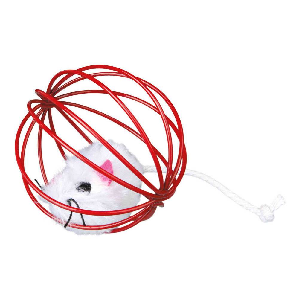 4 Souris avec balle métal ø 6 cm Coloris: aléatoires jouet Pour chat - Image 2