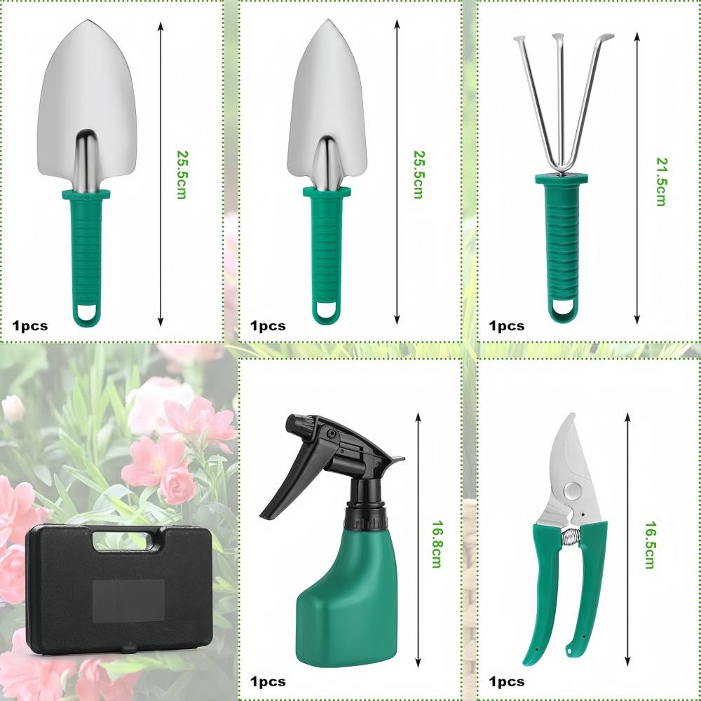 Kit d'outils de jardinage 5 pièces MCBOSON - Image 3