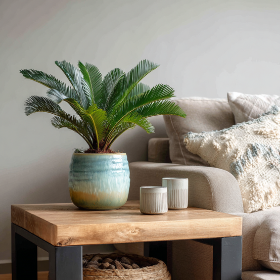 Plant In A Box - Sagou du Japon - Set de 4 - Cycas revoluta - Hauteur 45-60cm - ⌀15cm - Image 3