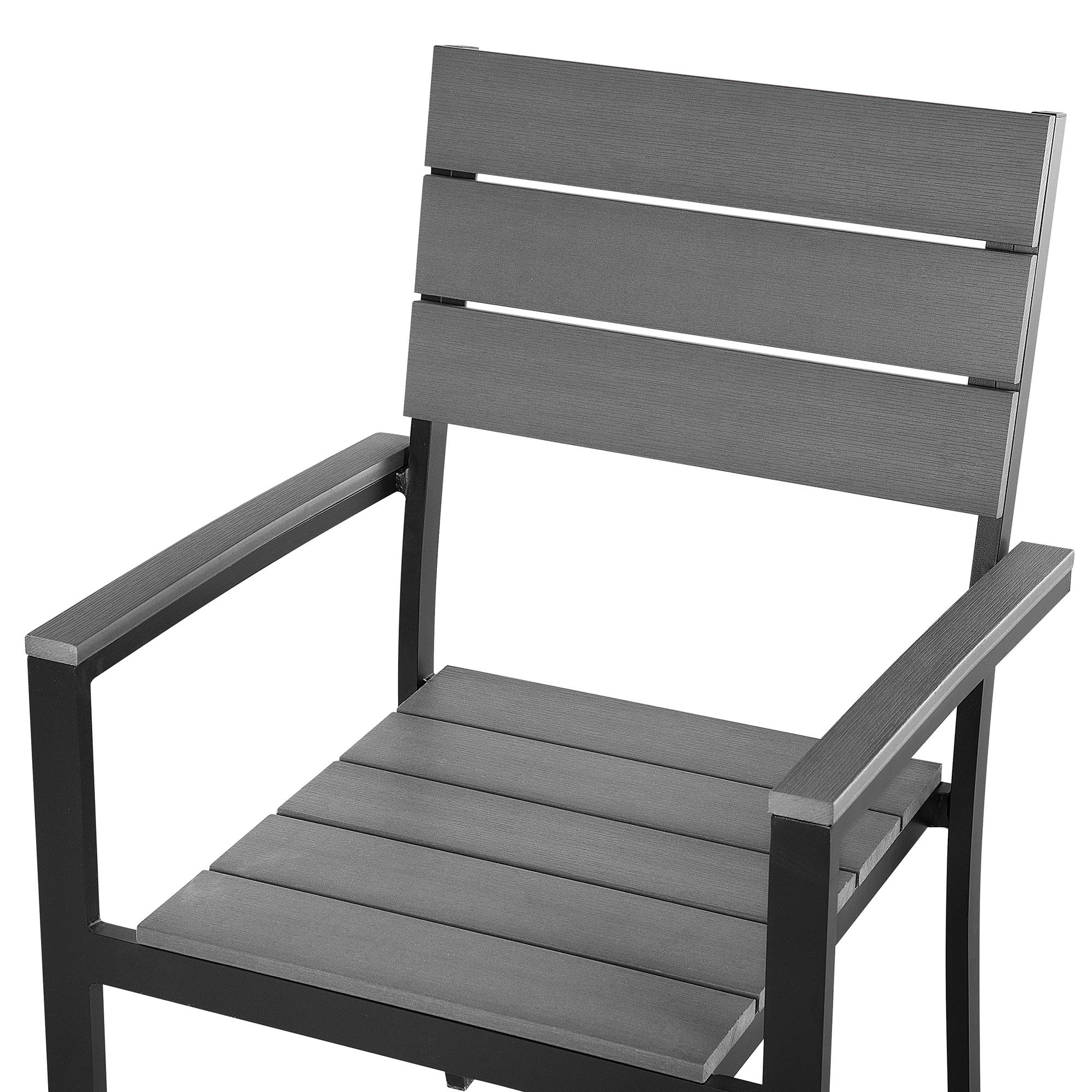 Beliani - Set de salle à manger, 6 Personnes Bois synthétique Gris COMO - Beliani - Imagen 6