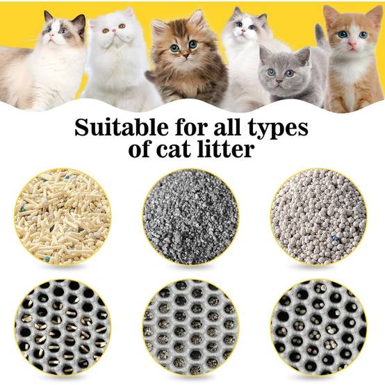 Tapis de litière pour chat - 60x45 cm - Double couche imperméable - Nid d'abeille - Facile à nettoyer - Living123 - Image 3