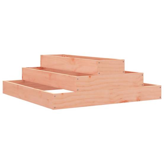 Carré potager surélevé 3 niveaux bois Douglas pour jardin 80x80x27 cm – ComfortXL Outdoor Living - Image 2