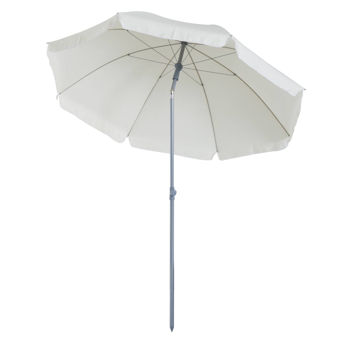 Outsunny - Parasol inclinable octogonal jardin/plage Ø2m sac transport inclus métal/polyester crème - Outsunny