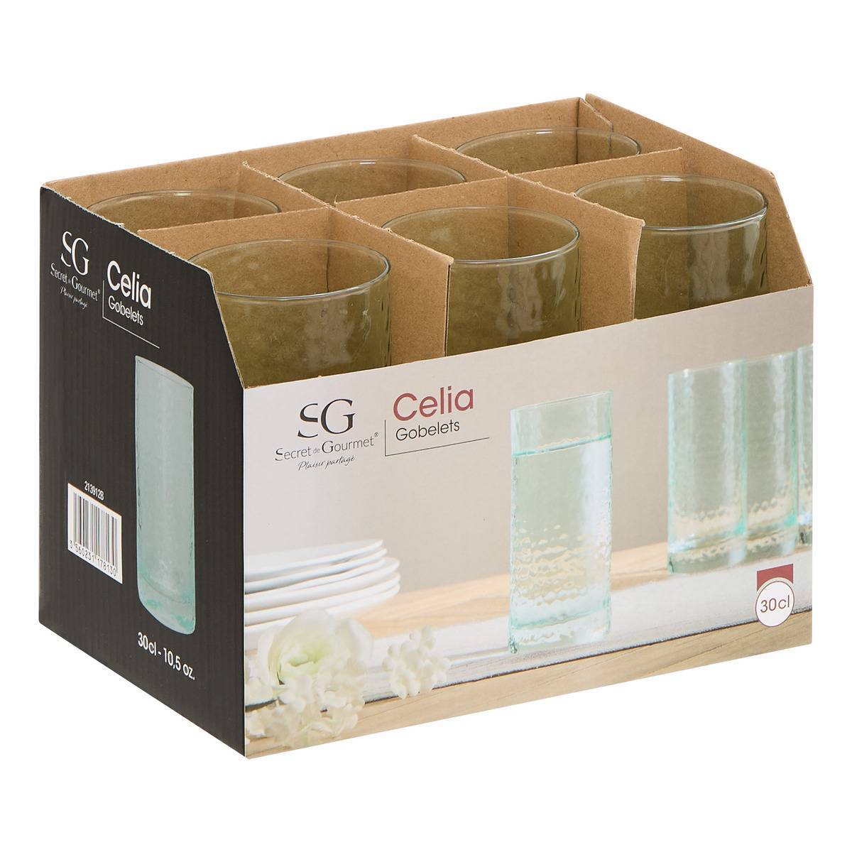 Atmosphera - Lot de 6 Gobelet Celia mint vert - Atmosphera Créateur d'intérieur - Image 3