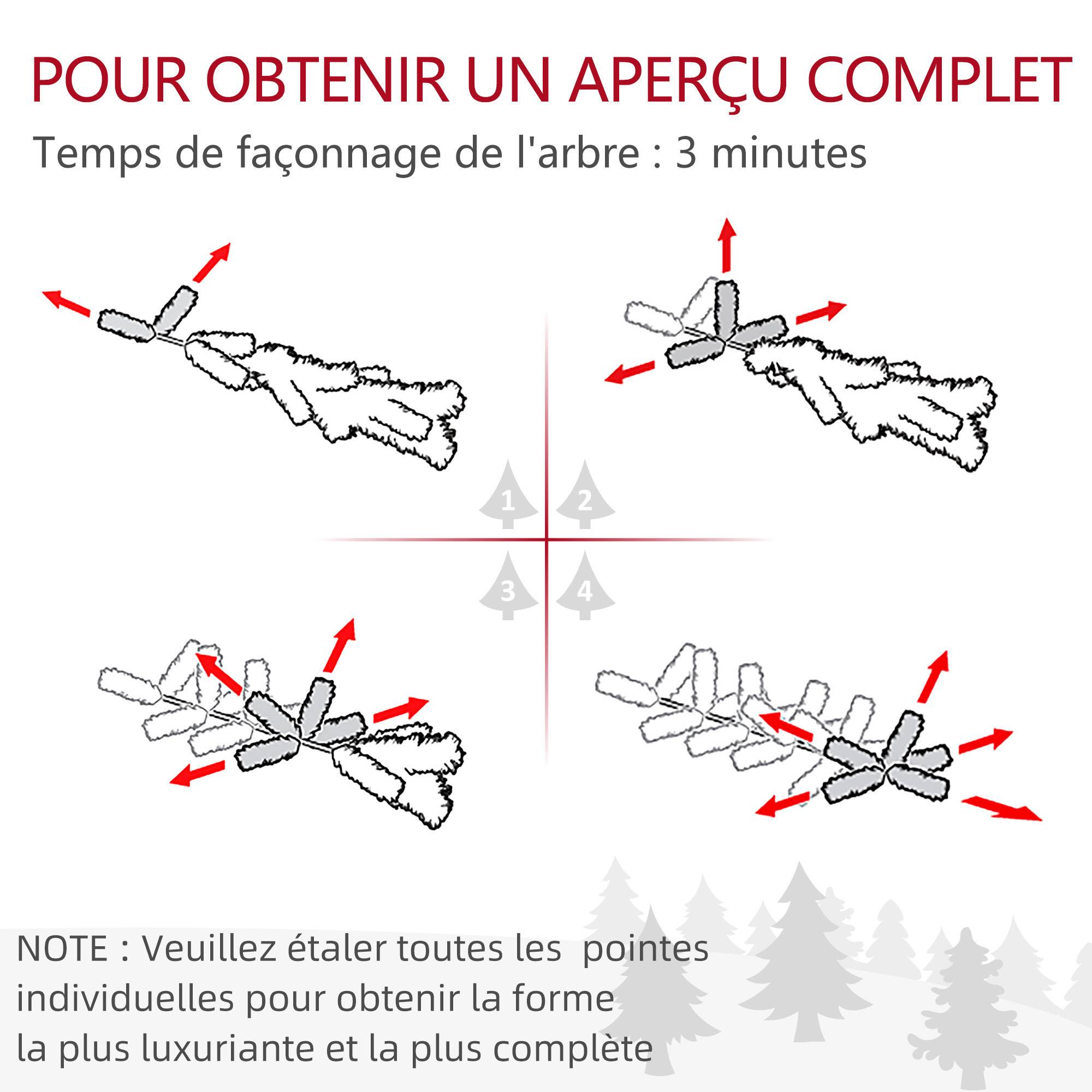 Sapin de Noël 60 cm arbre de Noël de table avec lumière LED, 141 pointes, pommes de pin et baies rouges, base en béton - Image 9