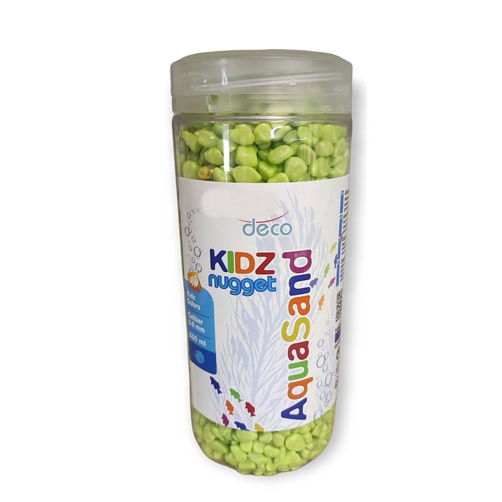 animallparadise - Gravier pour aquariums, vert pomme 500 ml. - Imagen 1