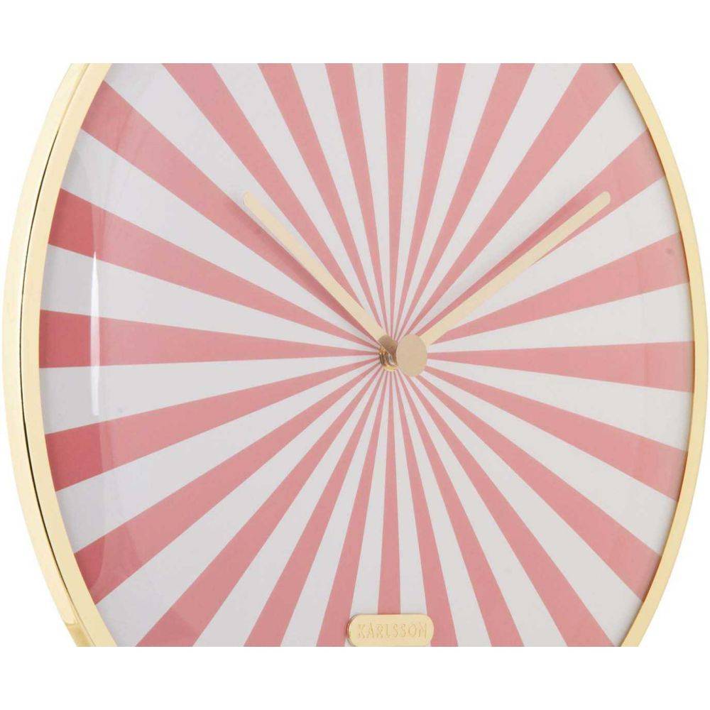 Karlsson - Horloge en métal Candy Swirl Dome Rose Karlsson - Imagen 4