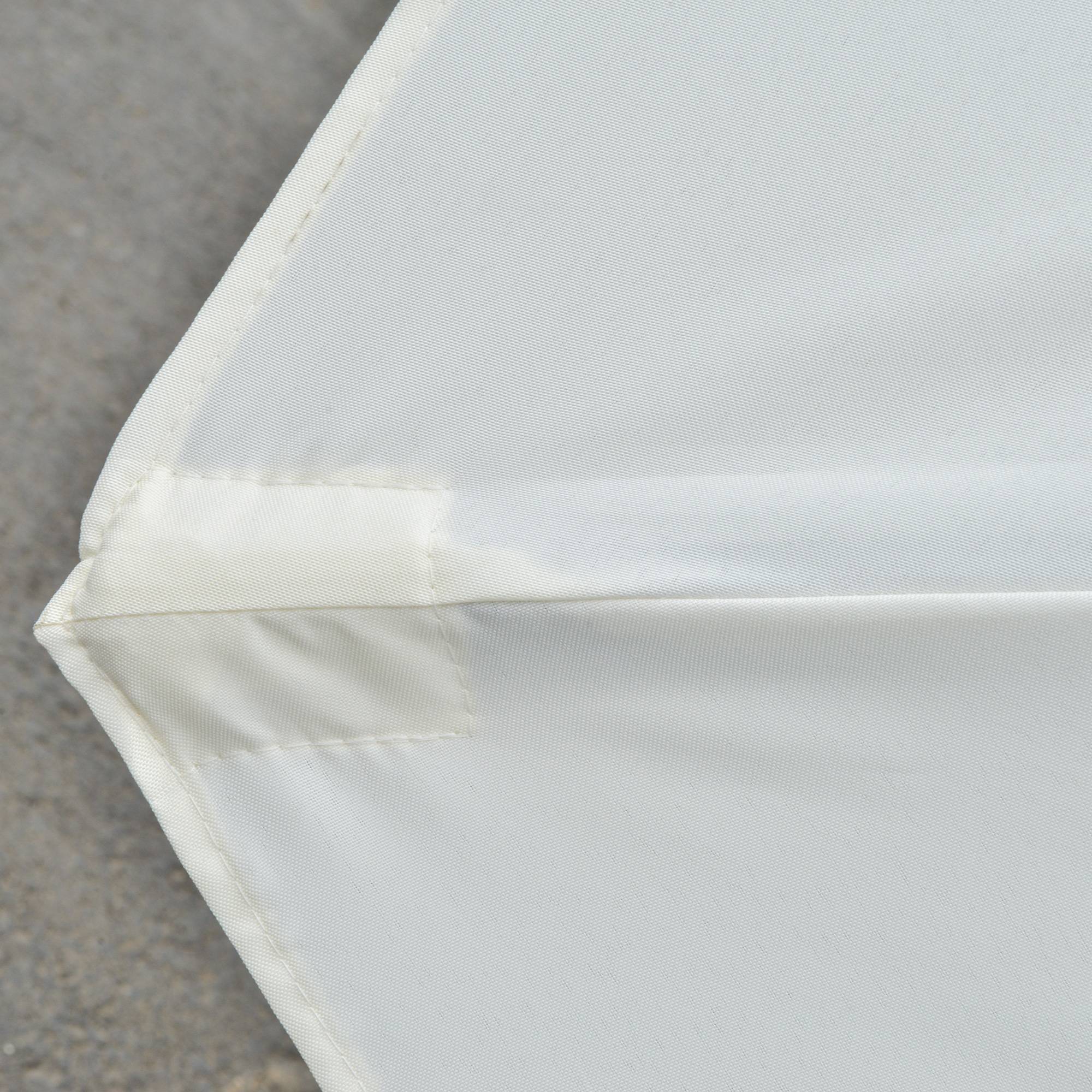 Parasol double avec 48 lumières LED, 4,5 x 2,65 m, manivelle, protection solaire pour terrasse, jardin, piscine, crème - Image 10