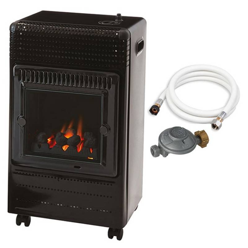 Favex - Chauffage d'appoint à gaz Ektor Fire - FAVEX - Intérieur - Infrableu Effet feu de cheminée - Livré avec tuyau et détendeur - 40 m² - Imagen 1