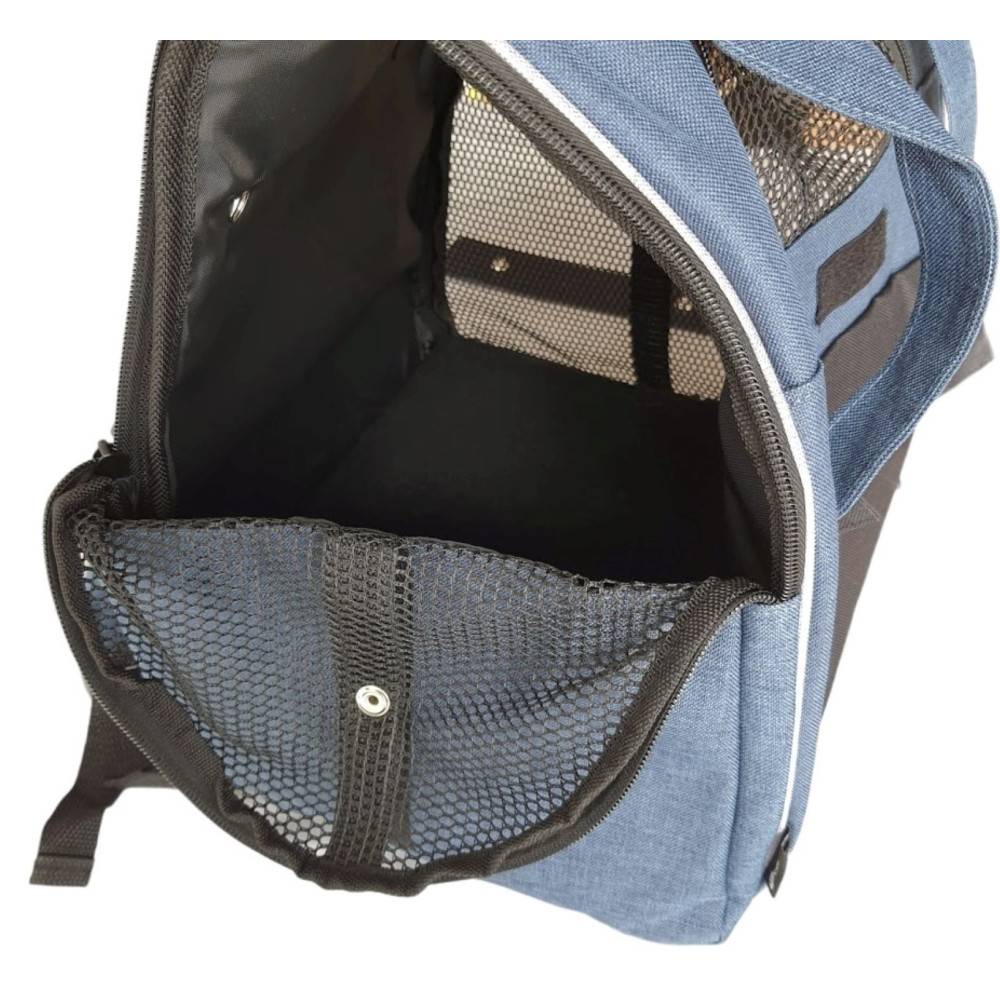 Sac à dos Lenie bleu taille 36 x 32 x 32 cm pour chien max 7 kg. - Imagen 5