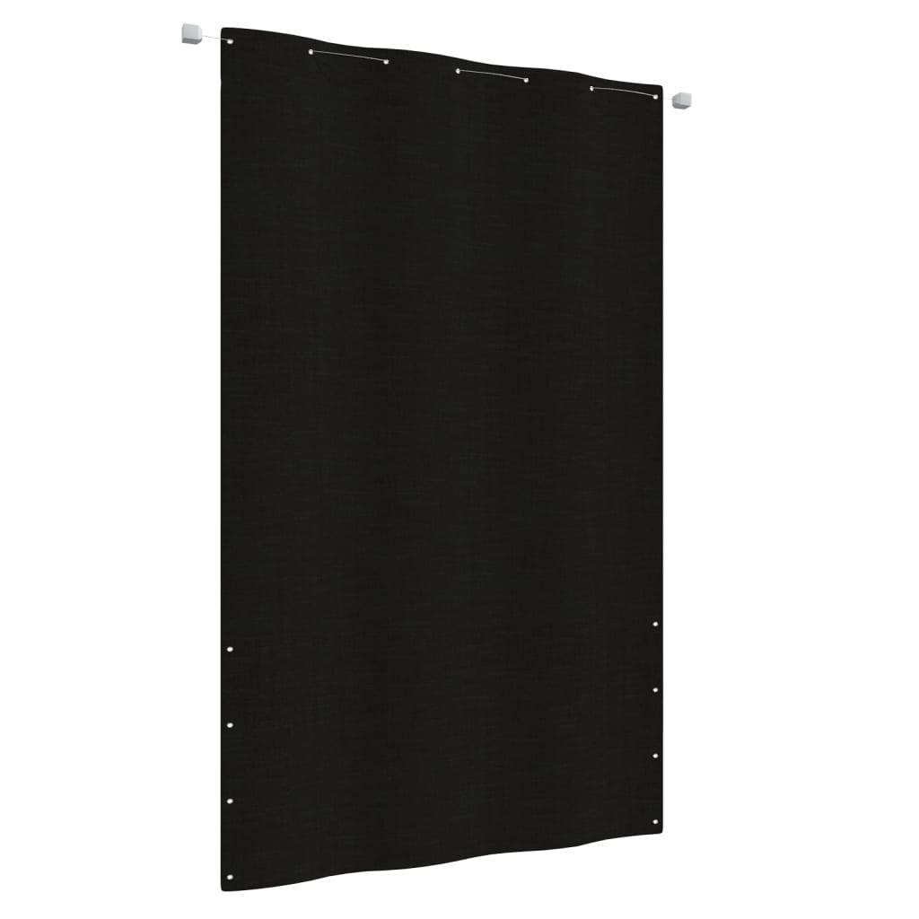 Helloshop26 - Écran de balcon brise pare vue protection confidentialité 140 x 240 cm tissu oxford noir - Imagen 1