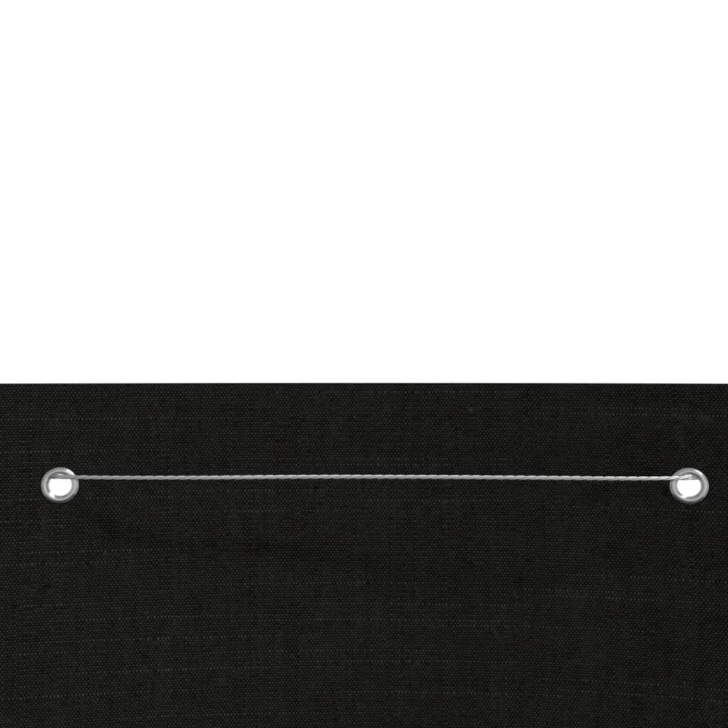 Helloshop26 - Écran de balcon brise pare vue protection confidentialité 140 x 240 cm tissu oxford noir - Imagen 3