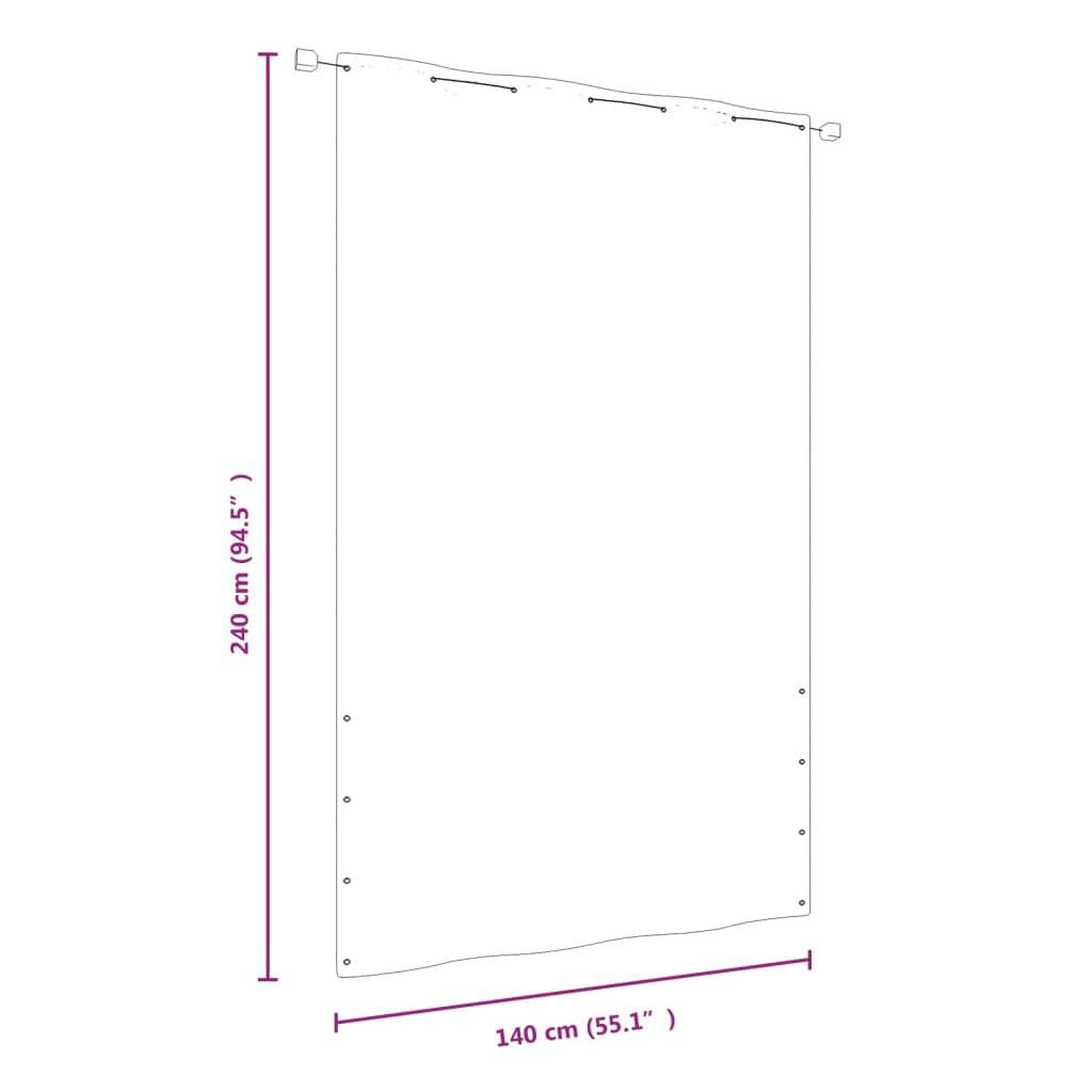 Helloshop26 - Écran de balcon brise pare vue protection confidentialité 140 x 240 cm tissu oxford noir - Imagen 5