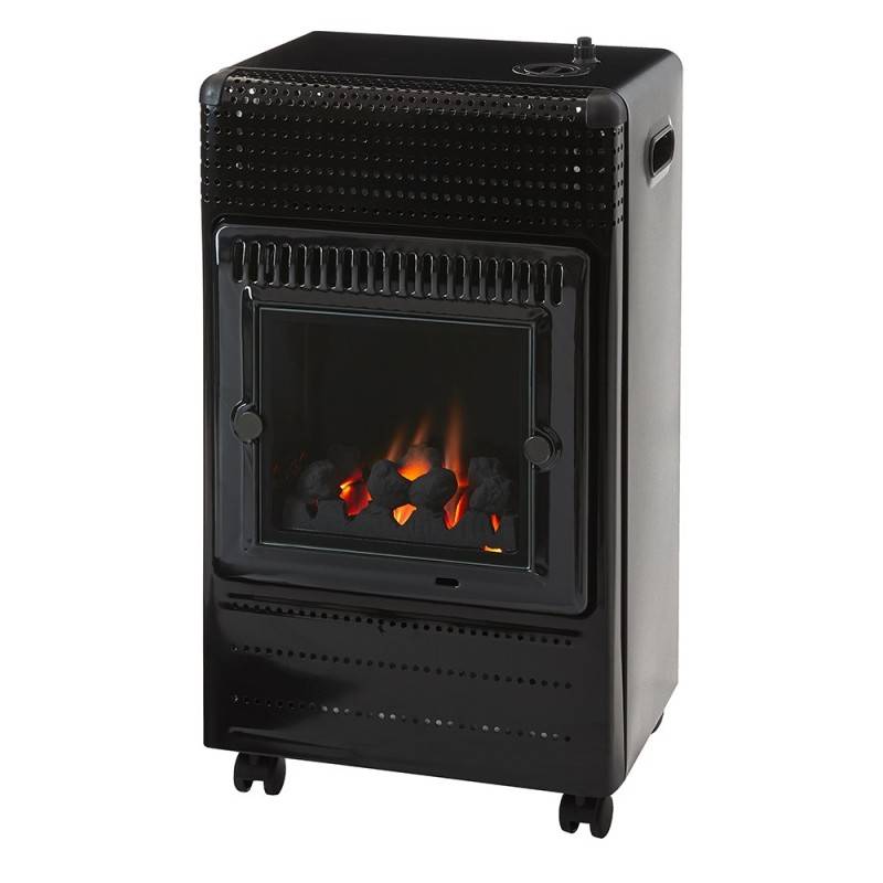 Favex - Chauffage d'appoint à gaz Ektor Fire - FAVEX - Intérieur - Infrableu Effet feu de cheminée - 3 puissances - Jusqu'à 35 m², Noir - Imagen 1