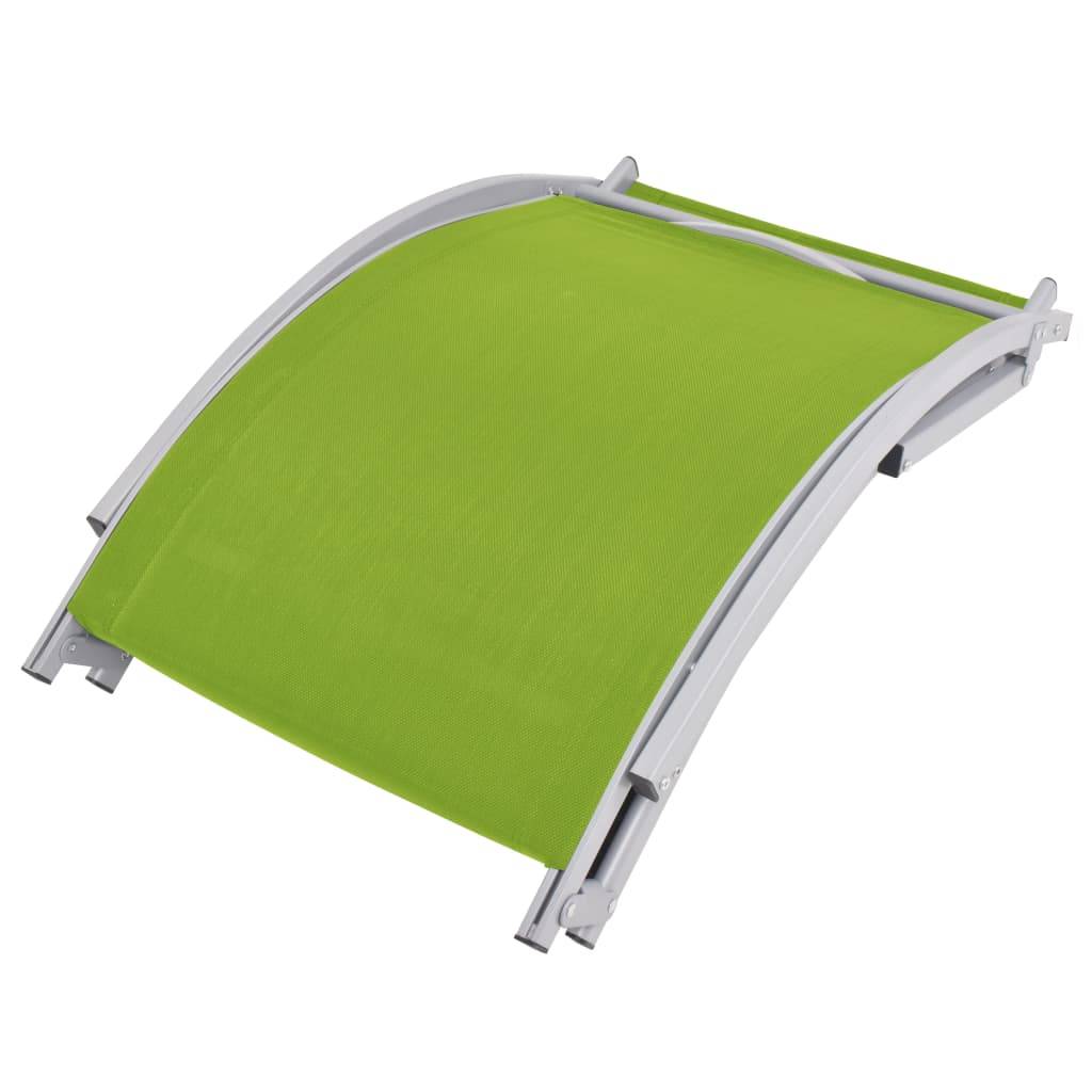 Helloshop26 - Lot de deux chaises longues pliables textilène vert - Imagen 5