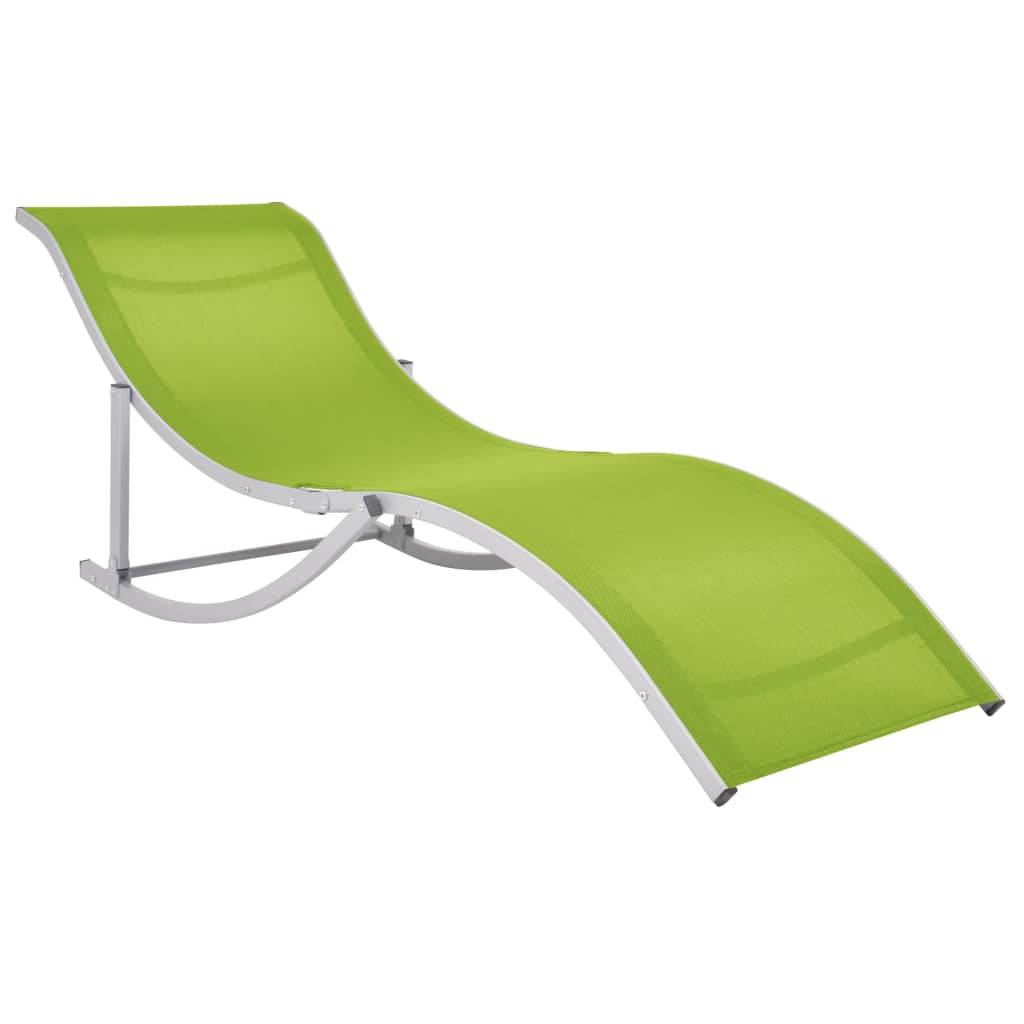 Helloshop26 - Lot de deux chaises longues pliables textilène vert - Imagen 2