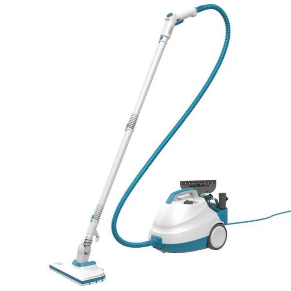 Balai - Nettoyeur Vapeur  traineau multifonction - BLACK & DECKER BHSMP2008-QS - 2000 W - 8 accessoires - 4 bars - Blanc / gris / bleu - Image 1