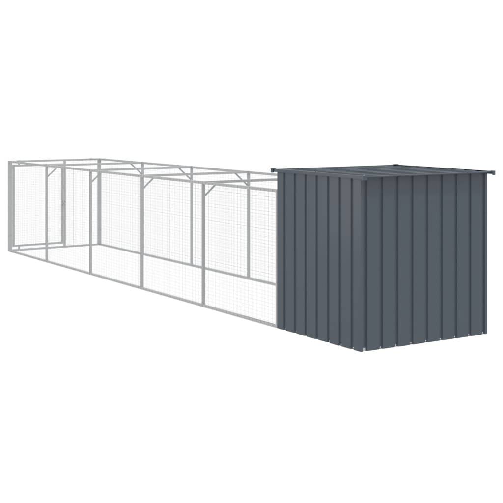 Parc Chien Acier Galvanisé XXL Enclos Sécurisé Jardin Anthracite - ComfortXL Outdoor Living - Image 5