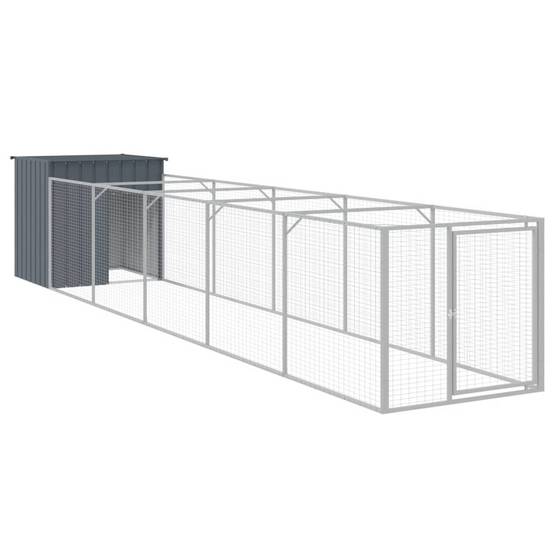 Parc Chien Acier Galvanisé XXL Enclos Sécurisé Jardin Anthracite - ComfortXL Outdoor Living - Image 2