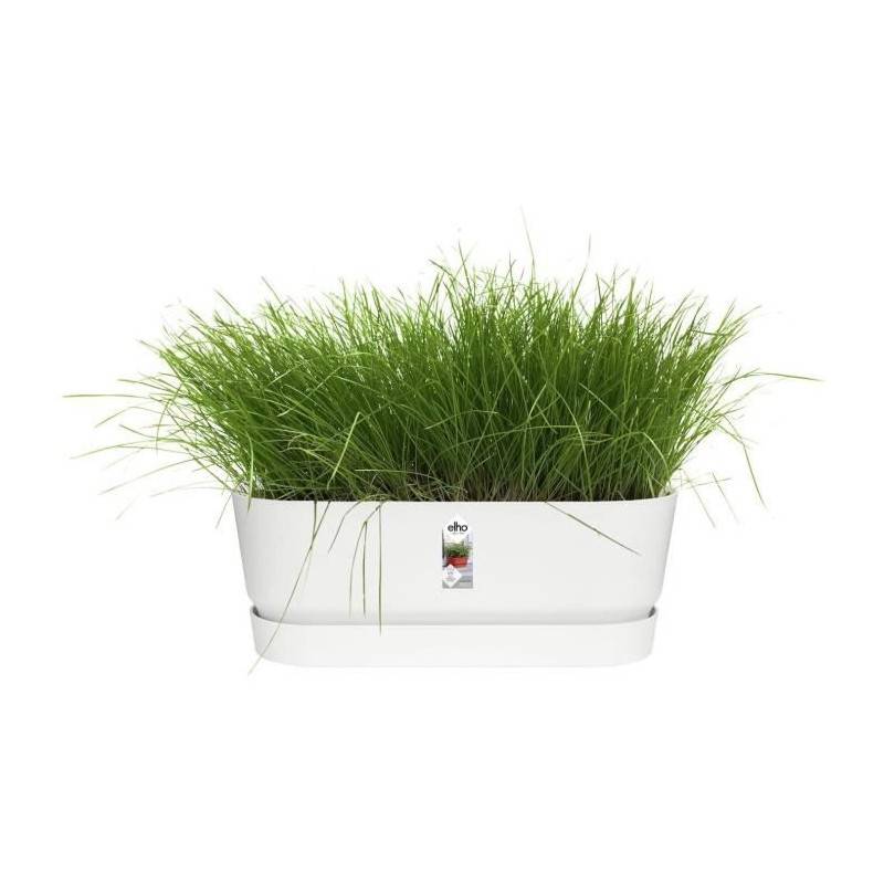 Elho - Planteur Ovale Greenville - Plastique - ø50 - Blanc - Image 4