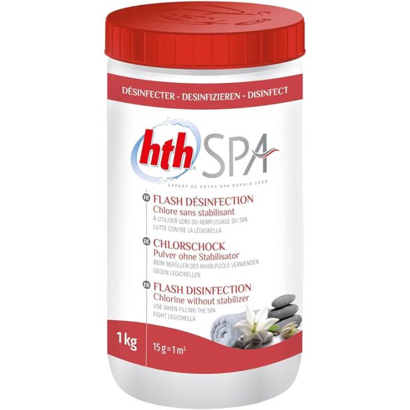 Chlore choc hth Spa FLASH Désinfection 1 kg - Imagen 4