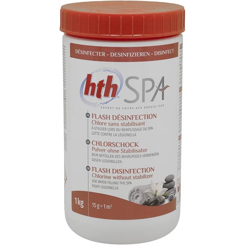 Chlore choc hth Spa FLASH Désinfection 1 kg - Imagen 1