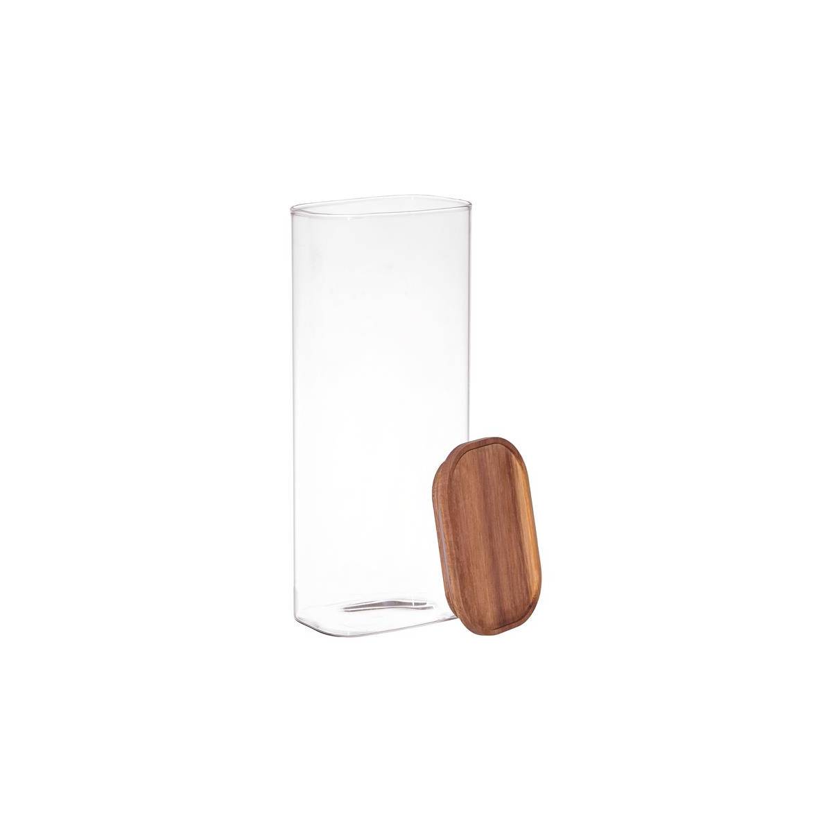 The Home Deco Factory - Bocal de Conservation "Heritage" 2L Transparent & Marron - Image 4