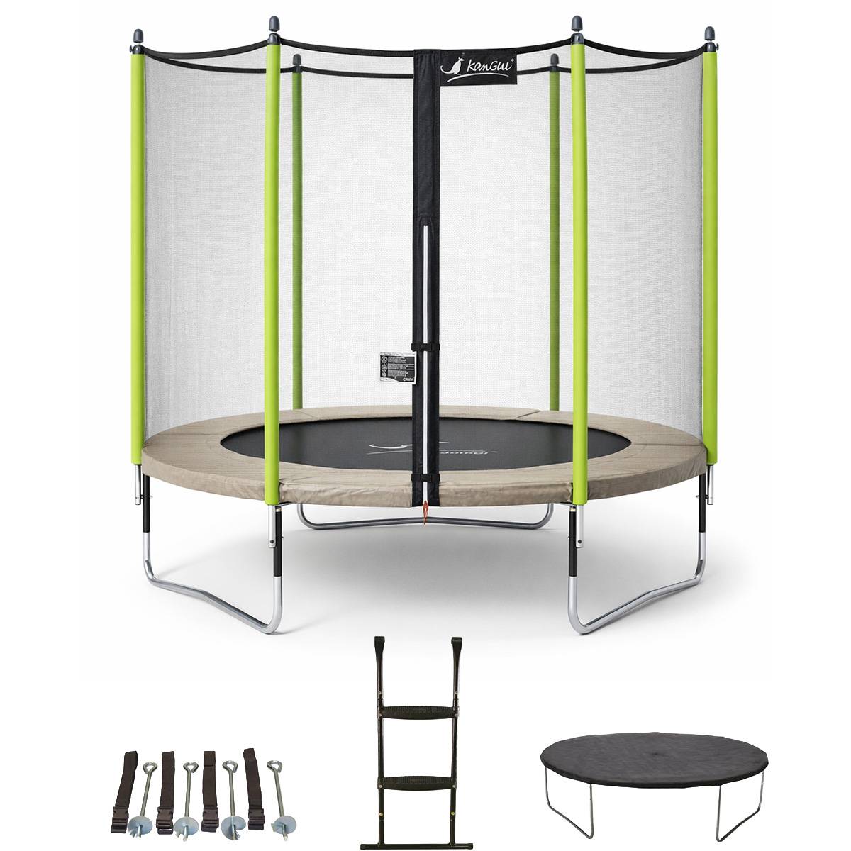 Kangui - Trampoline Ø 250 cm + filet + échelle + bâche + kit d'ancrage - JUMPI 250 Kangui - Imagen 1