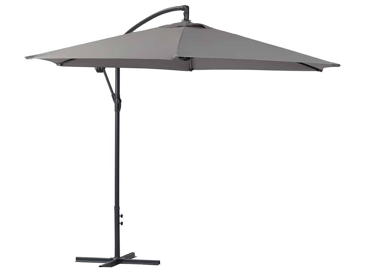 Parasol Jardin Déporté Alu "ilios" - Rond - ø 3 M - Gris -habitat Et Jardin - Imagen 1