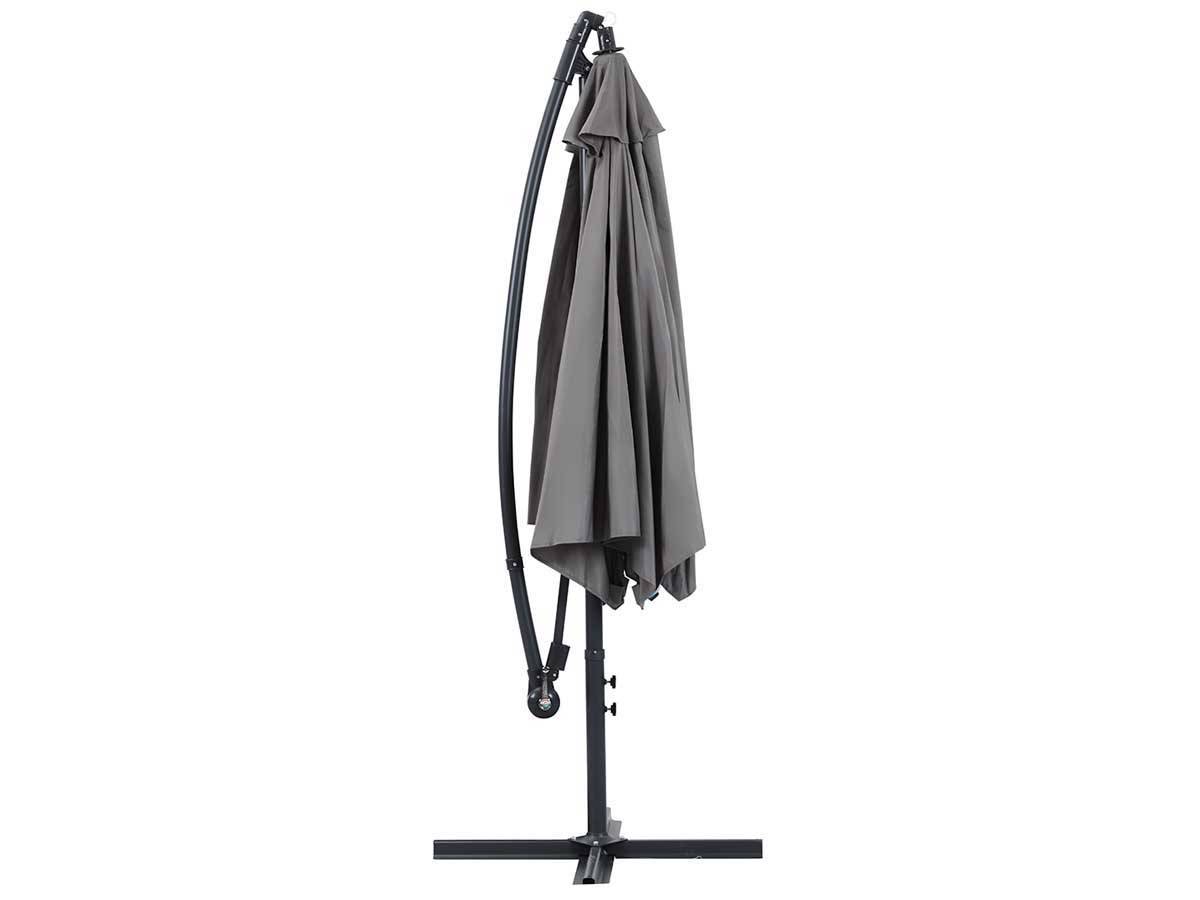 Parasol Jardin Déporté Alu "ilios" - Rond - ø 3 M - Gris -habitat Et Jardin - Imagen 2