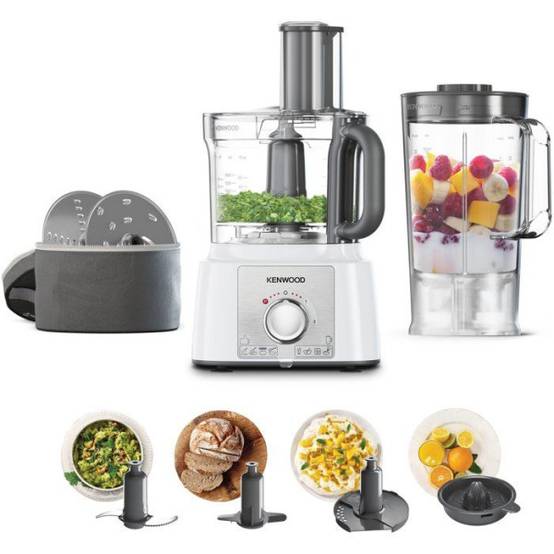 Robot multifonction - KENWOOD - MultiPro Express FDP65.450WH - 1000 W - 3 L - 2 vitesses - Blender 1,5 L - Blanc - Image 1