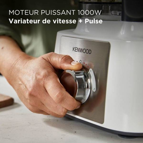 Robot  multifonction - KENWOOD - MultiPro Express FDP65.450WH - 1000 W - 3 L - 2 vitesses - Blender 1,5 L - Blanc - Image 4
