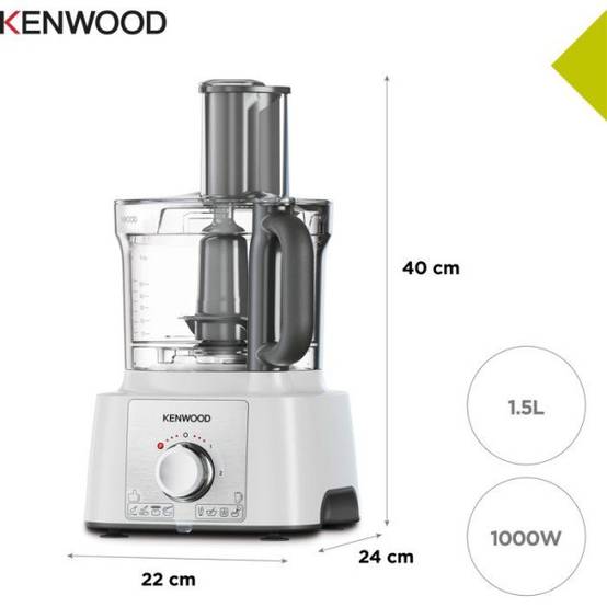 Robot multifonction - KENWOOD - MultiPro Express FDP65.450WH - 1000 W - 3 L - 2 vitesses - Blender 1,5 L - Blanc - Image 5